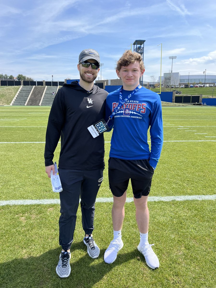 Had a great visit @UKFootball spring practice! Huge thanks to @PrieferJr1 for having me out. @CoachPerry_UK @CoachJ_Boulware @ConnerCougars @ConnerCoug4444