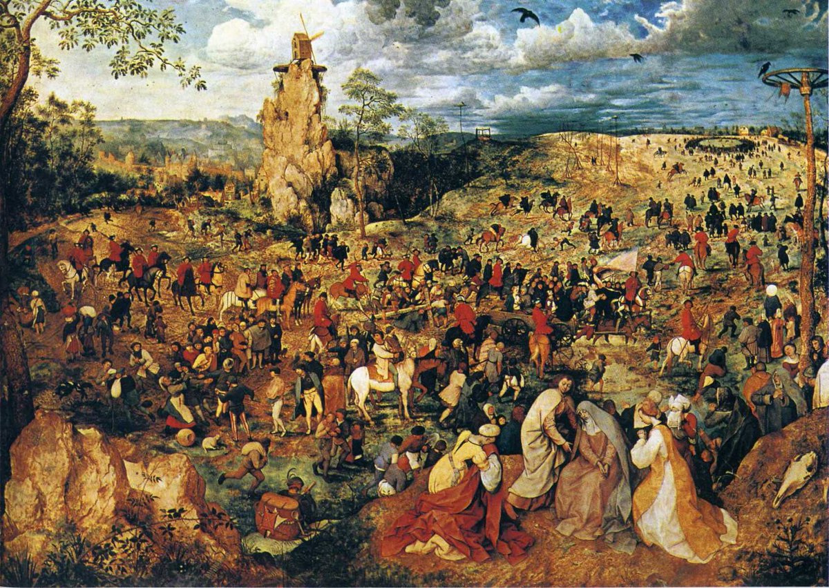 artistbruegel's tweet image. The Procession to Calvary wikiart.org/en/pieter-brue…