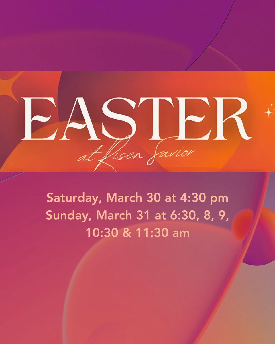 Don't forget! Our Easter services at Risen Savior are this weekend! Join us for a family service on Saturday at 4:30 PM and Sunday services at 6:30, 8, 9, 10:30, and 11:30 AM. Come celebrate with us! #Easter #RisenSavior #ChandlerAZ #Maricopa #GlibertAZ #EasterServices