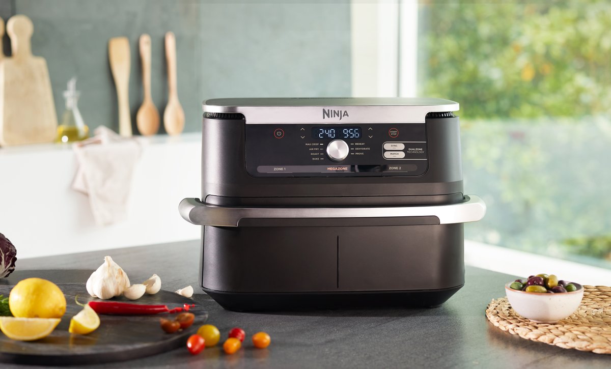 Save £70 now - Cook family-sized meals faster and with less oil using the Ninja Foodi FlexDrawer Dual Air Fryer AF500UK.ms.spr.ly/6017ct0Ph