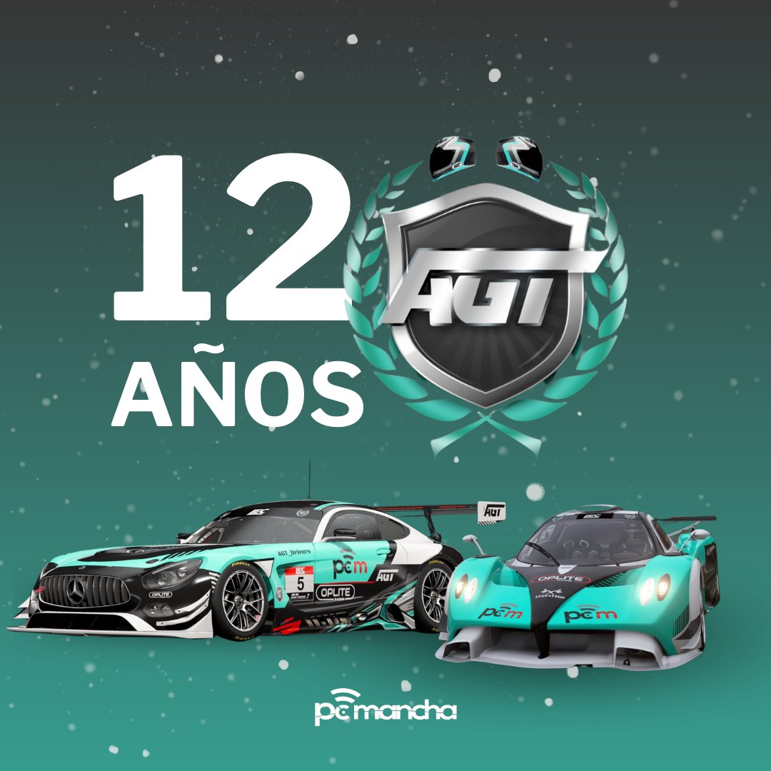 ✨ Feliz Aniversario <a href="/AGTdrivers/">AGT Drivers</a>  🎉

Desde PC Mancha, nos alegra celebrar 12 años de pura pasión y velocidad junto a AGT Drivers, un equipo que ha marcado la pista de iRacing y Gran Turismo en España 🏁.