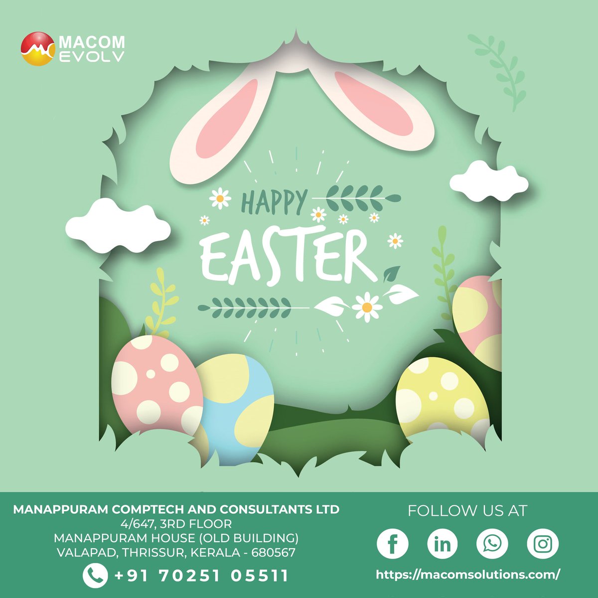macomevolv's tweet image. Happy Easter Wishes To All..

#MacomEvolv 
#softwarsolutions 
#businesssolutions 
#Easter