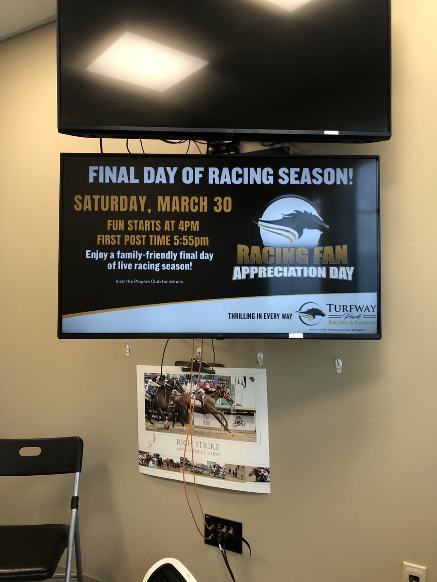 Let’s WRAP it Up here ⁦@TurfwayPark⁩ for the 2024 Winter/Spring Season Eight Races Tapeta/Fast R3 .20 Single 6 Jackpot Carryover in excess of $233k. 👀👀Mandatory Payout. A big thanks by me to all the FANS for your support of Turfway Park Racing. You’re the BEST!!! 🤟🫵💪👍