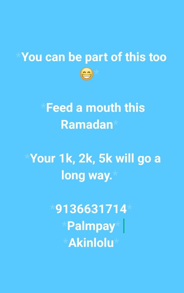 Bringing this to X. I'm on a cause to sponsor Iftar for at least 200 fasting Muslims this Ramadan with specific focus on students in higher institutions. And with the good people of WhatsApp, I have been able to raise 126k and we need 74k to actualize this and make it a reality