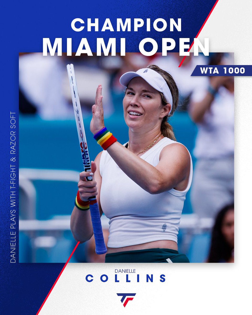 First WTA 1000 title ☝ Congratulations @danimalcollins your unfailing determination will never cease to inspire us! #TecnifibreTeam #MiamiOpen