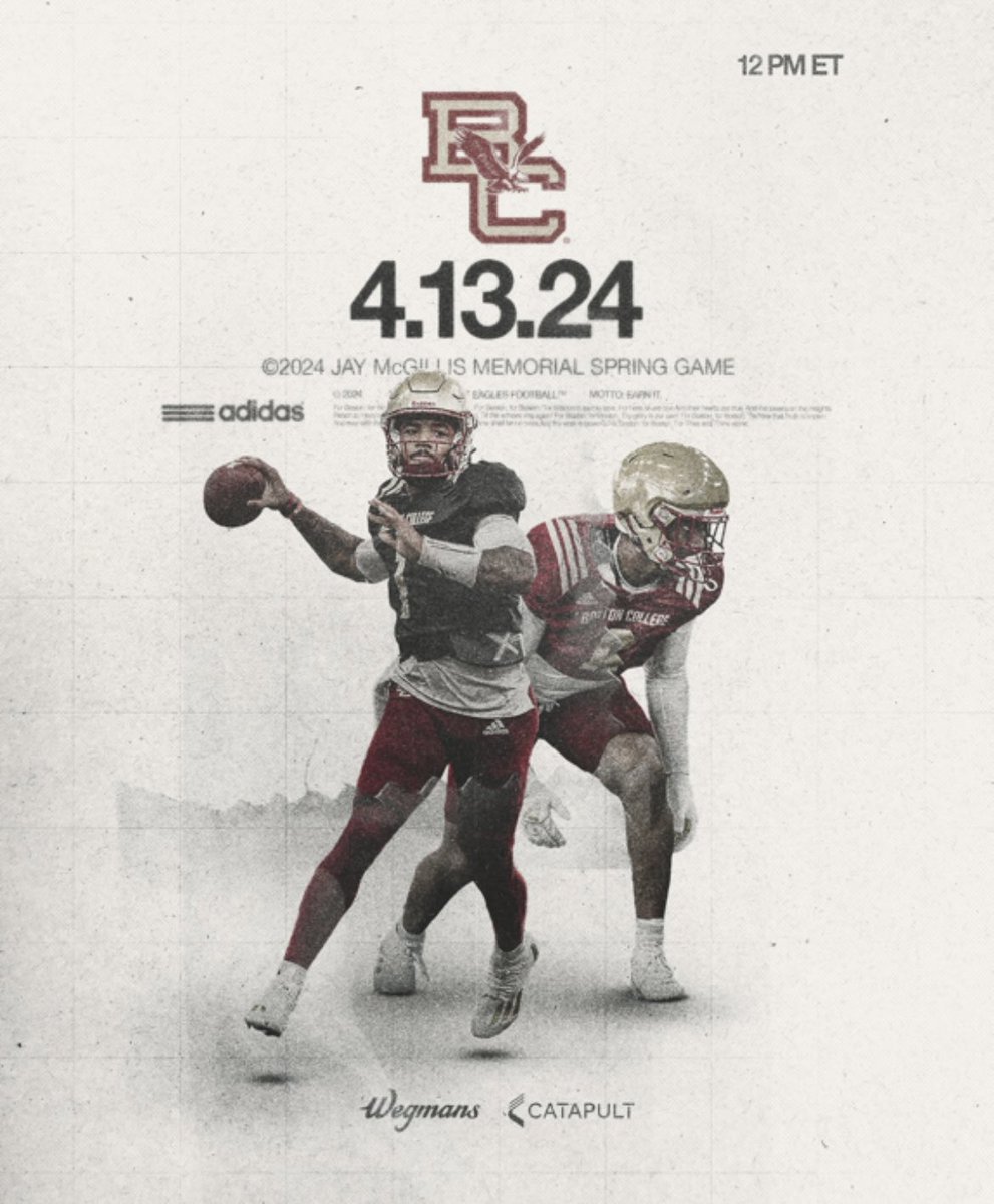 Thank you @Coach_JDiBiaso for the invite to Boston College’s Spring game. Looking forward to seeing campus! @CRHFootball @coach_spinnato