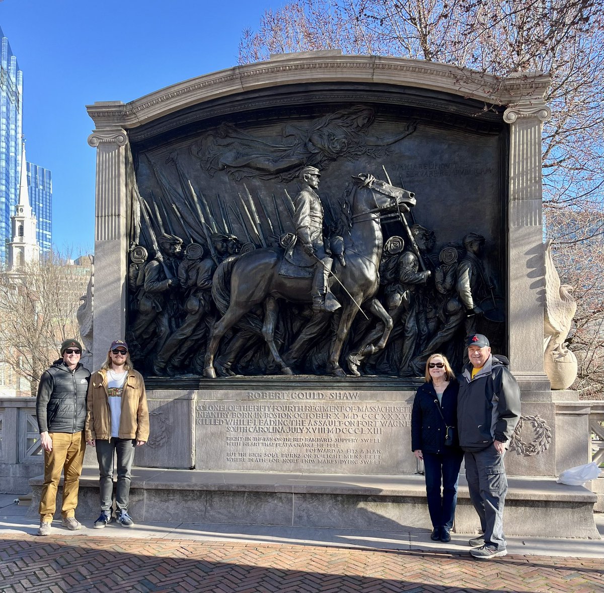 Yes, I made my family stop and take a picture at the 54th Mass monument.