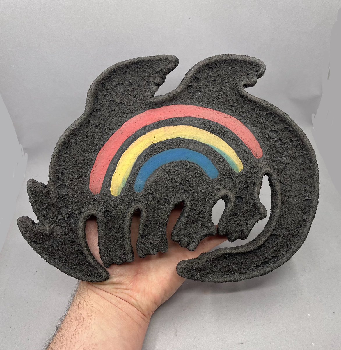 creature plate, dark magma glaze and underglaze on cone 6 stoneware available at FWA’24 artist alley 🖤