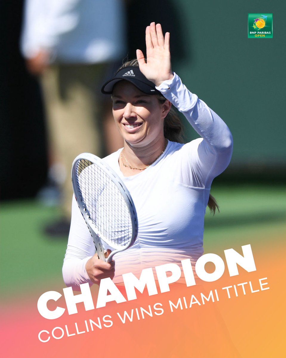 COME ON 🗣 Danielle Collins is the women's singles champion in Miami! #TennisParadise