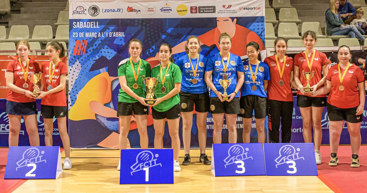 Federació Catalana de Tennis Taula (@fcttcat) on Twitter photo 🏓🏆 El <a href="/taula_8/">TT Els 8 La Garriga</a> CAMPIÓ 🥇 de Catalunya juvenil femenií per equips
🥇 <a href="/taula_8/">TT Els 8 La Garriga</a>
🥈 <a href="/Vic_tennistaula/">Girbau Vic TT</a>
🥉 <a href="/cttbadalona/">CTT Badalona</a>
🥉 <a href="/ttamicsterrassa/">CTT els Amics</a>
📸 @antonioalvarezluengo 🏓🏆 El <a href="/taula_8/">TT Els 8 La Garriga</a> CAMPIÓ 🥇 de Catalunya juvenil femenií per equips
🥇 <a href="/taula_8/">TT Els 8 La Garriga</a>
🥈 <a href="/Vic_tennistaula/">Girbau Vic TT</a>
🥉 <a href="/cttbadalona/">CTT Badalona</a>
🥉 <a href="/ttamicsterrassa/">CTT els Amics</a>
📸 @antonioalvarezluengo