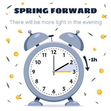 Put those clocks forward an hour tonight. 

#springintospring #springforward