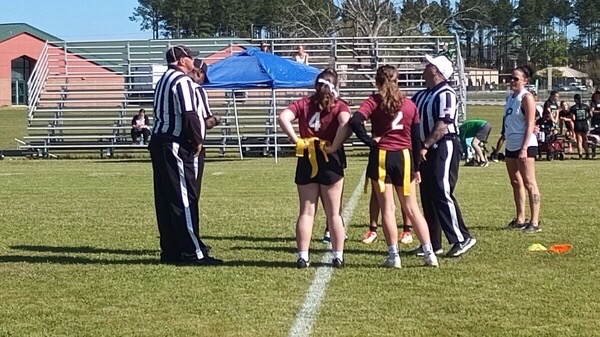 Our freshmen flag football team played at CHS today. Went 2-0-1 - with big wins over Choctaw 18-0, FWB 32-6 and a defensive battle with Crestview that ended 0-0.