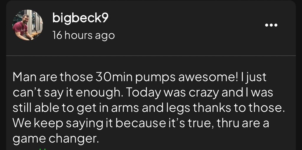 The PUMP:30 was created based off the old Twitter workouts from back in the day HIGH VOLUME PUMP in only 30 minutes 💥 Get a BRAND NEW pump workout every single day on the CoryG app + video breakdown of each workout CoryGFitness.com give the PUMP:30 a shot 💪