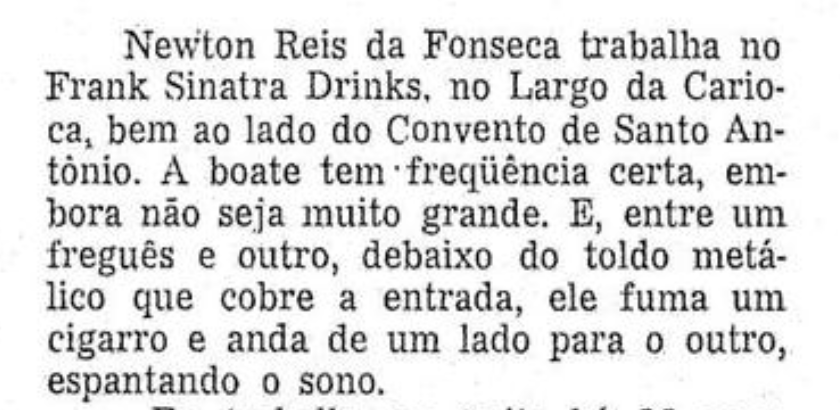 A vida real é mais bonita que a ficção. Um texto de um dia qualquer no Globo em 1973.