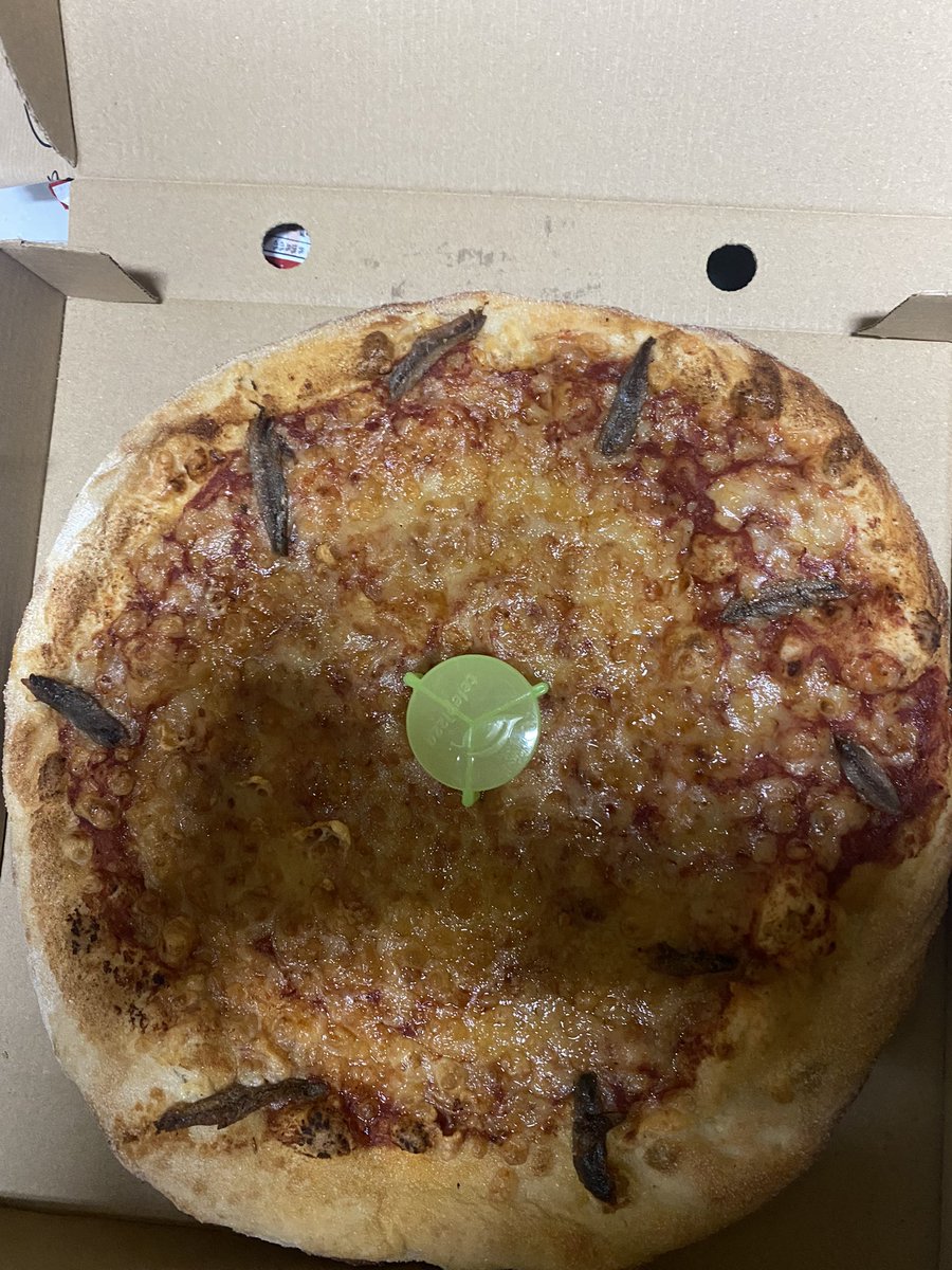 Kombate69's tweet photo. Me parece una vergüenza que una cadena como @telepizza_es te sirva esta “supuesta” pizza de anchoa.
Si alguien encuentra las anchoas escondida que me lo diga por favor https://t.co/6Q39HMc3ae
