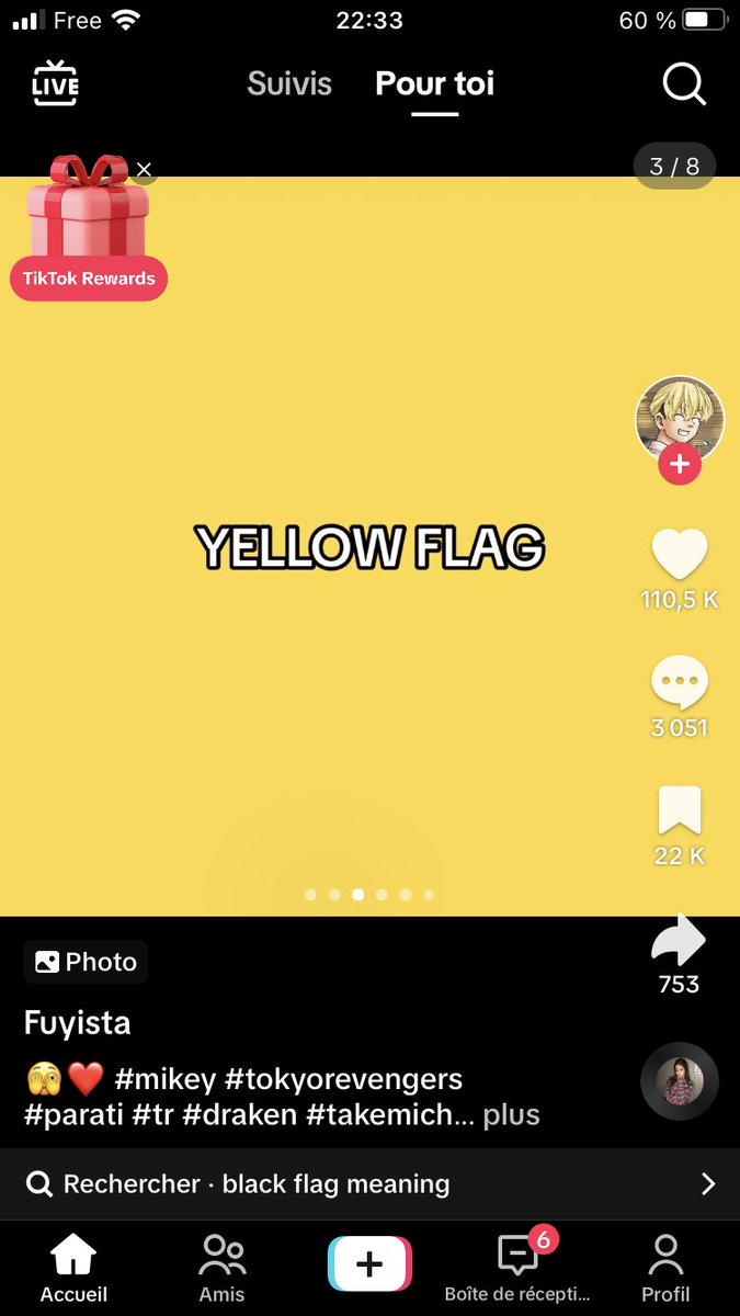 amostilzas's tweet photo. rindou green flag??? draken and mitsuya yellow flag?????? what tokyo revengers are they watching on tiktok https://t.co/dezQ7q3Smt