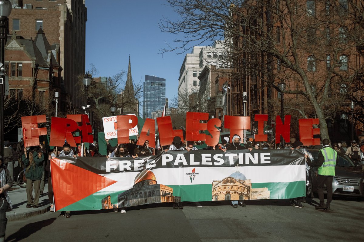 Scenes live of the Palestinian Land Day March from Backbay in Boston, Massachusetts - Fujifilm X-Pro3