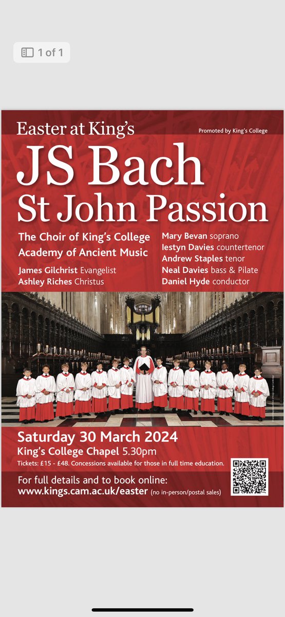 We enjoyed our sold out performance of the St John Passion tonight. Thanks to all who came 🫶🏻😘 thanks to @AAMorchestra ; our wonderful soloists and conductor @iestyn_davies @MaryCBevan @AshleyRiches @AJRStaples @danielhydeorgan
