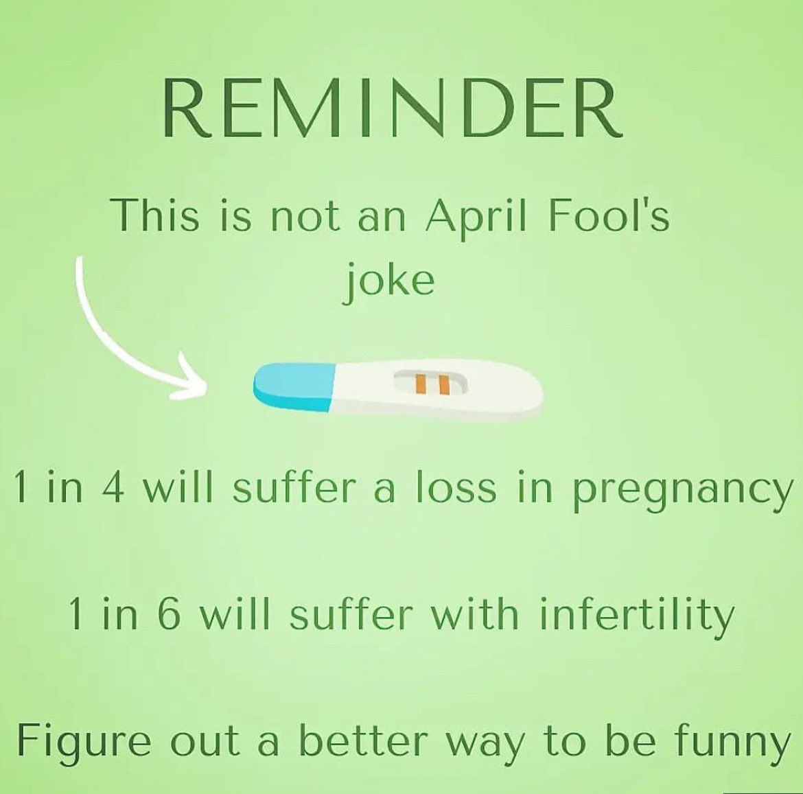 Just a PSA. #infertilityawareness