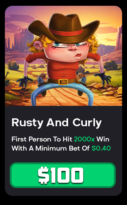 🤠RUSTY & CURLY CHALLENGE! $100 ▶️ Hit 2000x ▶️ Minimum Bet - $0.40 ✅ Winner Will Receive $100 Tip ‼️ Must Be On Code Mercy- gamdom.com/r/mercy ➡️ Read How To Enter / Claim Win Here - gamdomreloads.com/challenges