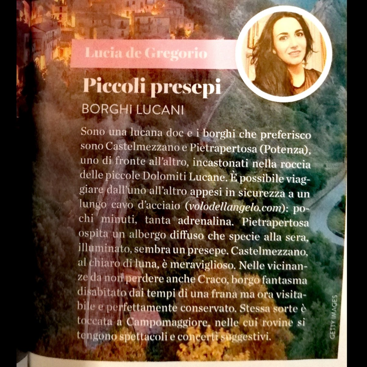 malumtempus's tweet photo. Alla scoperta della #Basilicata! Sul settimanale F in edicola vi racconto quant'è bella la mia regione! #castelmezzano #volodellangelo
#basilicatabellascoperta
#visitbasilicata https://t.co/z3W1mp3jGx