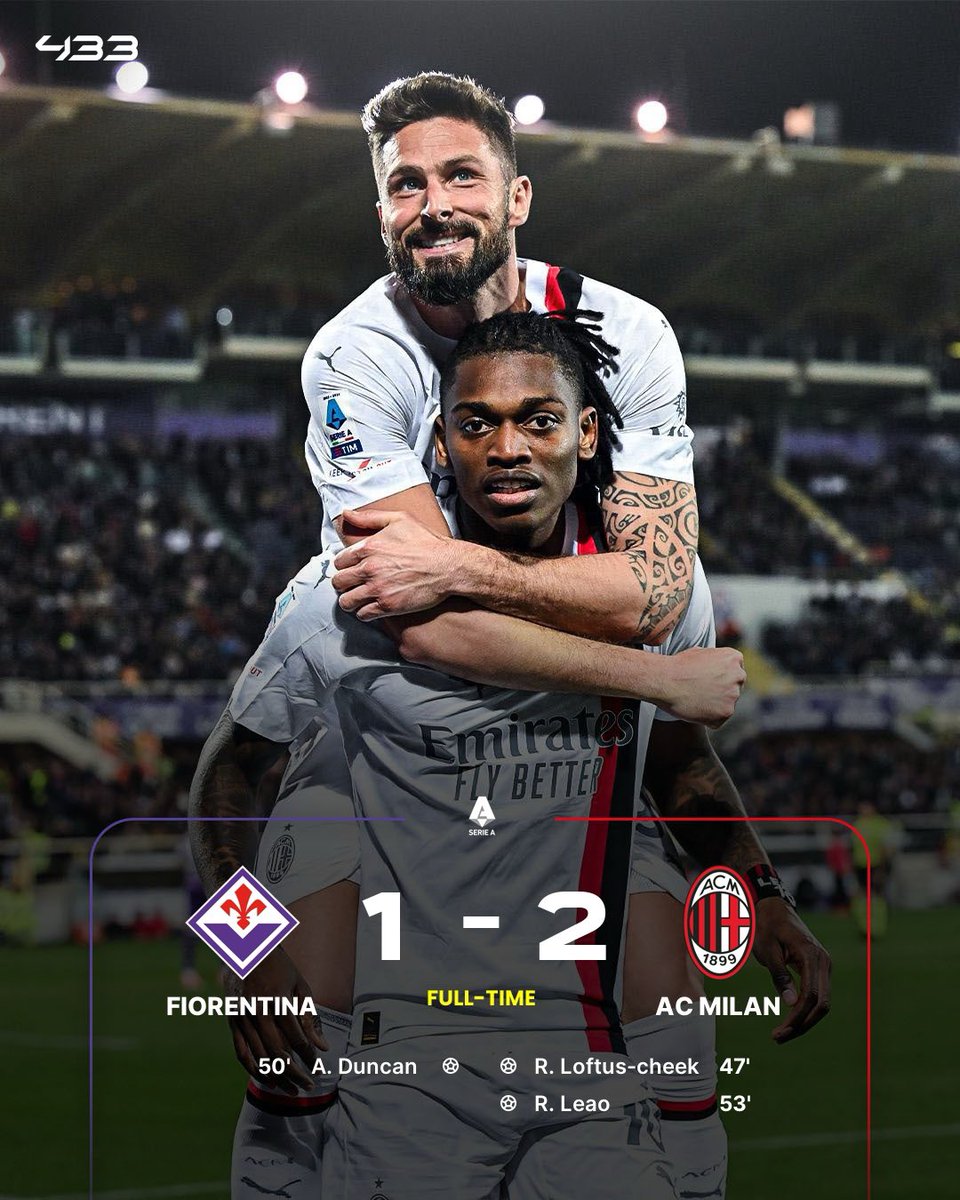 Milan secure the 𝐖 against Fiorentina 🔒