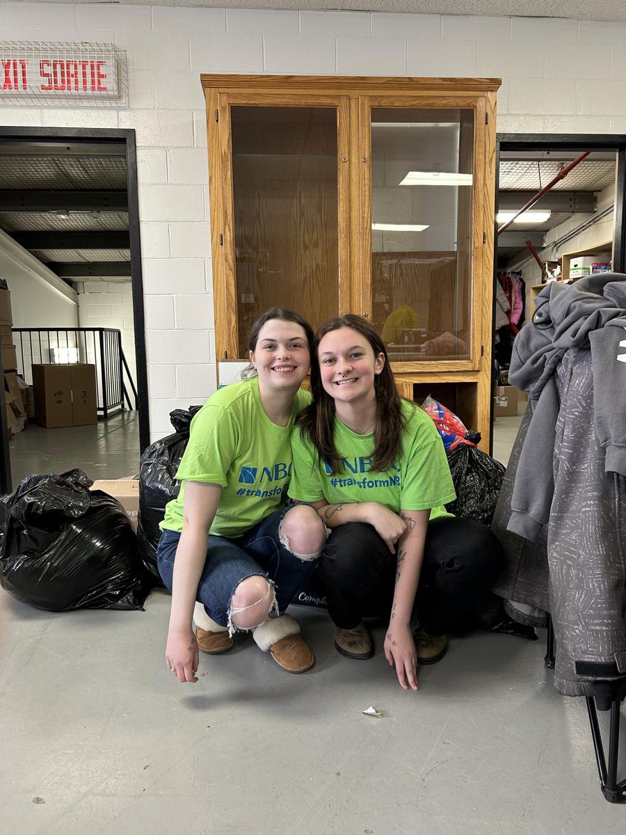 StreetTeamSJ's tweet photo. Thank you to NBCC students Julia &amp; Abby, for leading a donation drive on behalf of StreetTeamSJ and the Green Room donation centre. It was a huge success! 💚💚💚 https://t.co/iJHI7Zcuf0