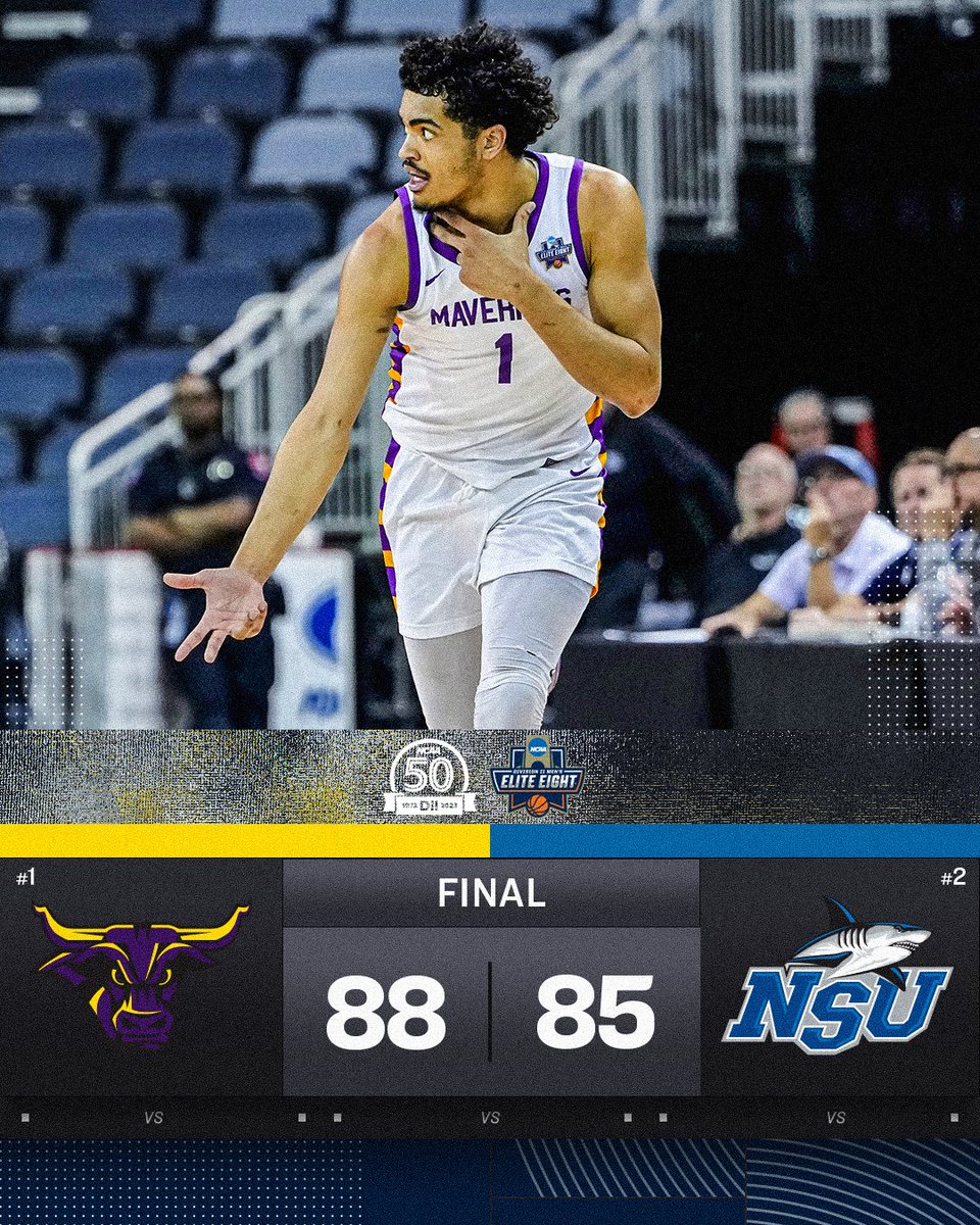 FINAL FROM EVANSVILLE, IN🎉 @MinnStMBBall defeats Nova Southeastern 88-85. #MEliteEight | #D2MBB