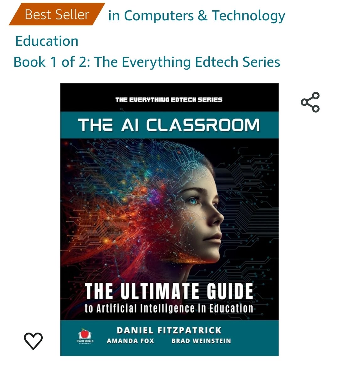 So proud that our book is a bestseller on its 1st birthday! 🤖 Order: amzn.to/3TX8Ald