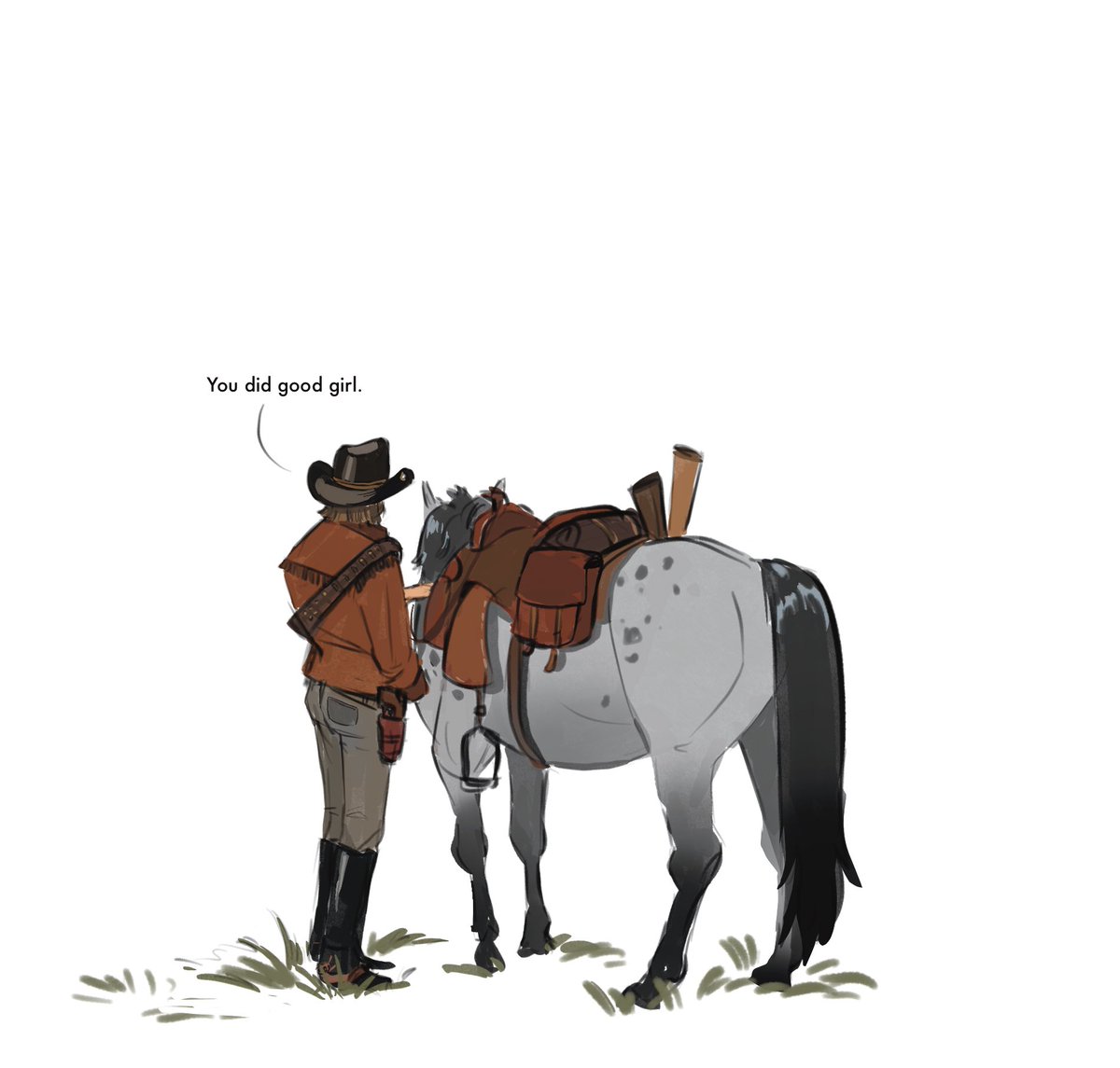 「To Greyhound, you did good girl #RDR2 」|P r i y a ❄️ Available for workのイラスト