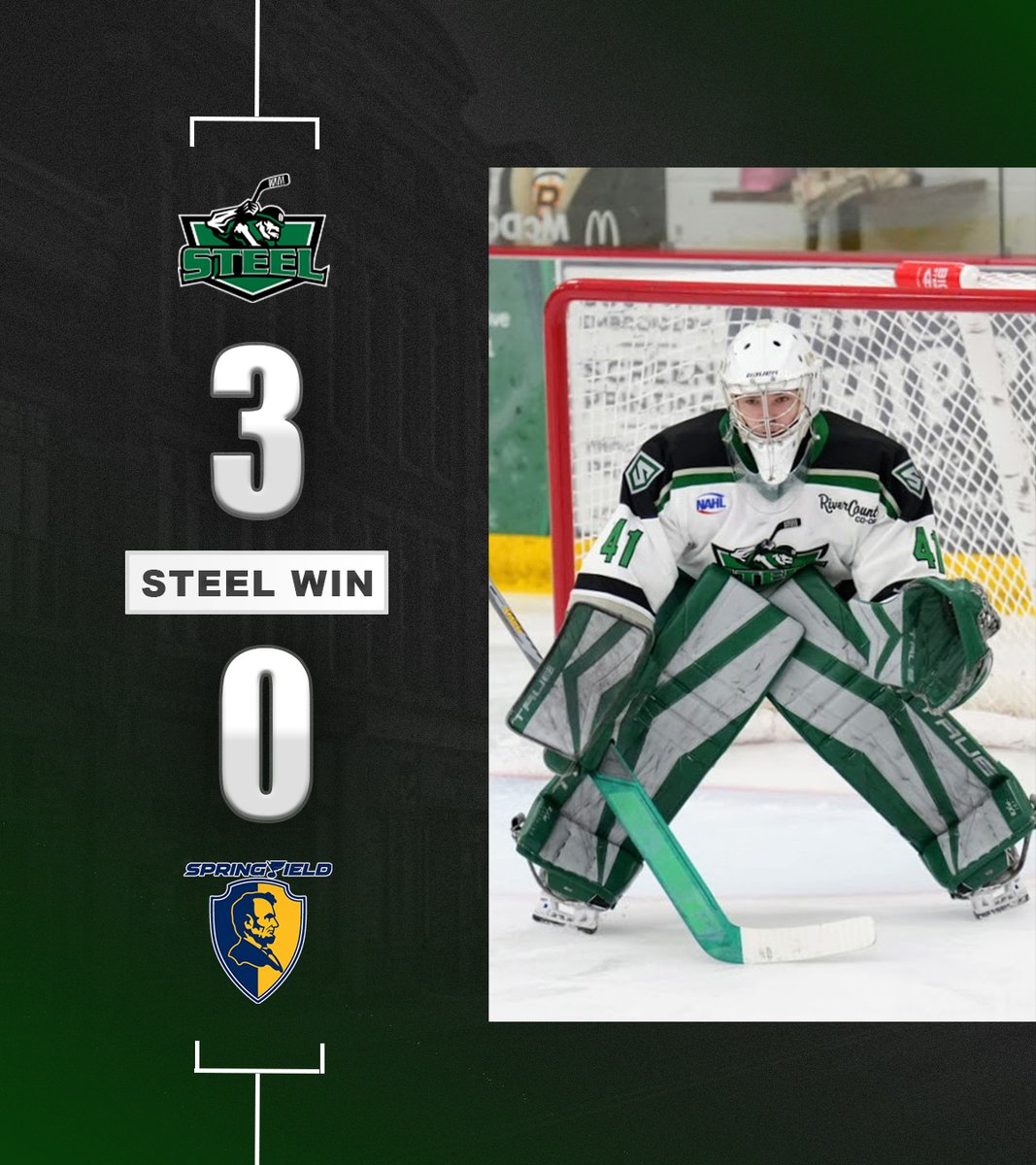 A 33 save shutout from Carter Wishart puts us back in the win Column! Jacob Ligi with 2 goals and Jack Christen delivered the empty netter to seal the win! #RallytheValley