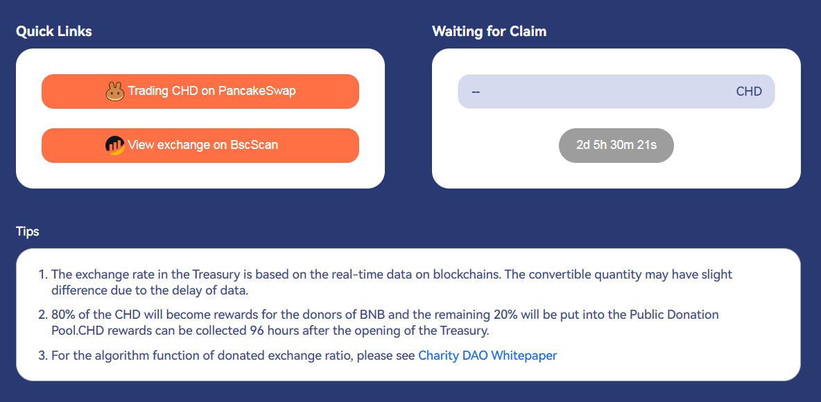 theCharity_DAO's tweet image. #CharityDAO #CHD
The tokens in the Treasury have been transferred into the contract address. After the Treasury countdown ends, you can claim them normally without being unaffected by this incident of theft.
Additionally, in accordance with the resolution for token burn, after…