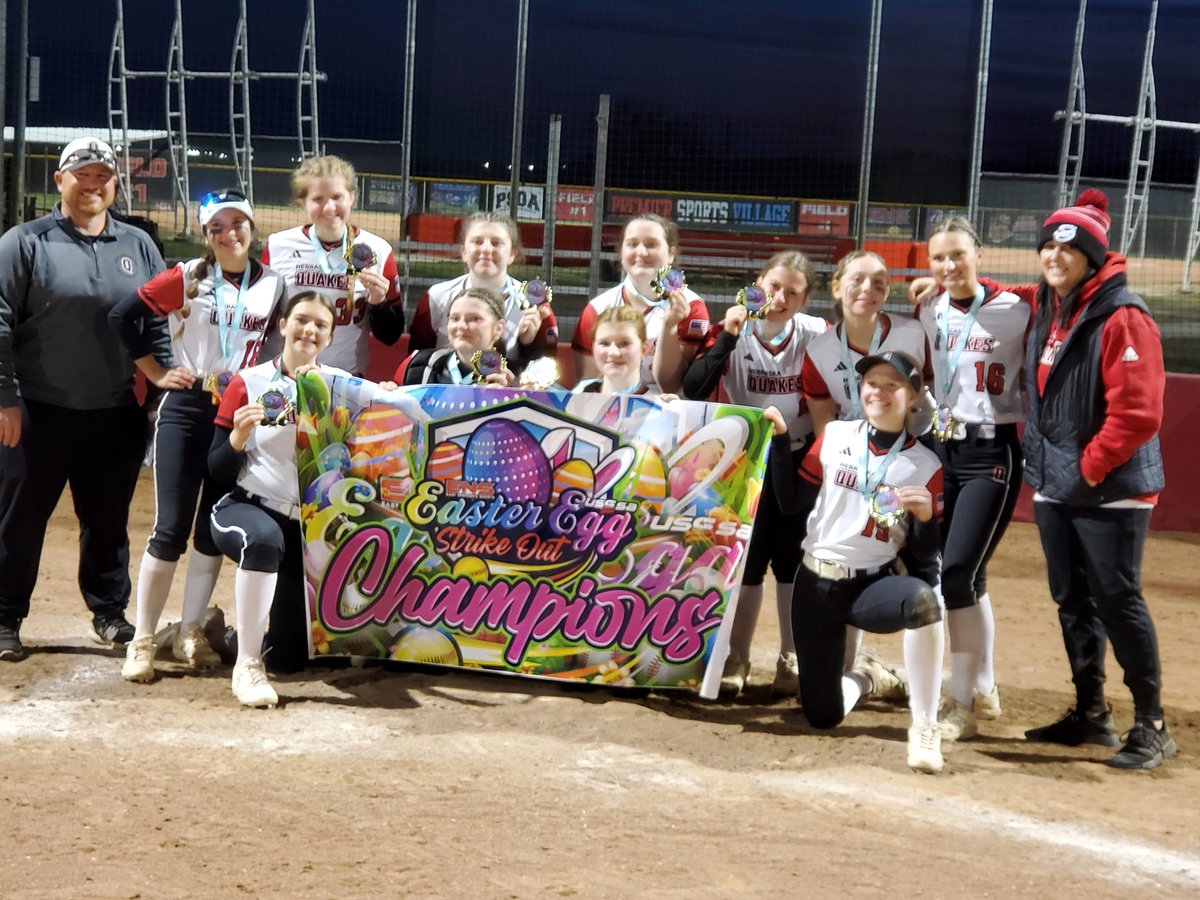 Nebraska Quakes Williamson (@nequakeswil) on Twitter photo First day on the field this season. 13+ hours and 5 games later, the girls have their first hardware of the season. Great work, ladies! Go Quakes! <a href="/AdieGale15/">Adie Gale</a> <a href="/Alexiagriger/">Alexia Griger</a> <a href="/Evelyn13Summers/">Evelyn Summers-Herbek</a> <a href="/j_rerun21/">Justin Williamson</a> <a href="/KaceeKaasch/">Kacee Kaasch</a> <a href="/jenreds10/">Jen Reds</a> <a href="/abatenhorst08/">Audrey Batenhorst</a> First day on the field this season. 13+ hours and 5 games later, the girls have their first hardware of the season. Great work, ladies! Go Quakes! <a href="/AdieGale15/">Adie Gale</a> <a href="/Alexiagriger/">Alexia Griger</a> <a href="/Evelyn13Summers/">Evelyn Summers-Herbek</a> <a href="/j_rerun21/">Justin Williamson</a> <a href="/KaceeKaasch/">Kacee Kaasch</a> <a href="/jenreds10/">Jen Reds</a> <a href="/abatenhorst08/">Audrey Batenhorst</a>