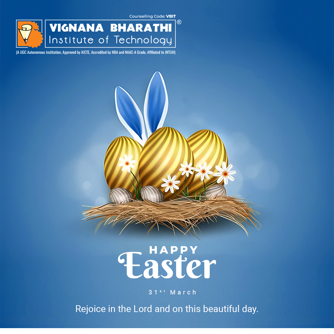 #HappyEaster Here's to new beginnings, bright futures and endless blessings.

#VBIT #EasterDay #ResurrectionSunday #HappyEaster #EasterJoy #EasterBlessings #EasterCelebration #HeIsRisen #EasterSunday #Easter2024 #EasterWeekend #EasterVibes #EasterTraditions #EasterMorning #Easter