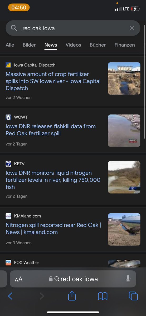 OrbPlanetEarth's tweet photo. Massive amount of crop fertilizer spills into SW Iowa river
#iowa #iowariver 
An estimated 265,000 gallons of liquid nitrogen fertilizer leaked from a farmers cooperative in Red Oak early this week, and most of it went into the East Nishnabotna River https://t.co/QkxkjL37nE