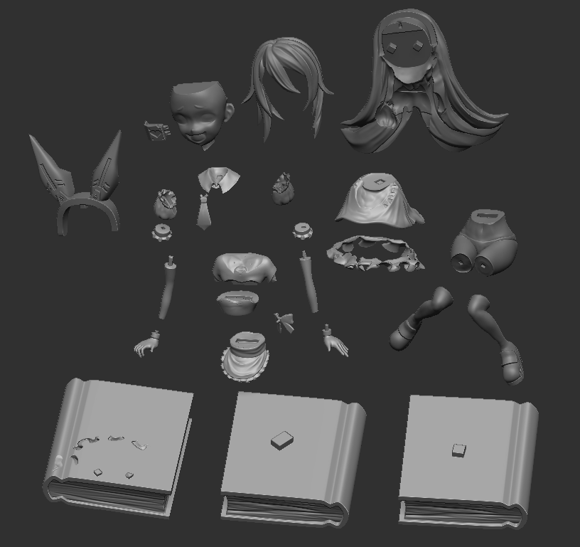 leesansanr18's tweet photo. とりあえずこんな感じで分割完了！
ここから出力用に調整して3Dプリントしてみます！

#zbrush https://t.co/fAWebCio8e