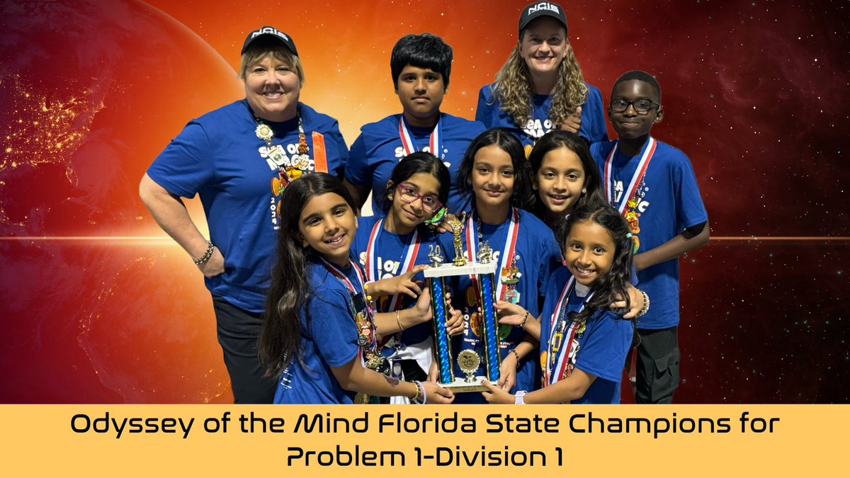 Congratulations to our Odyssey of the Mind team on all your hard work today at the state championship! We are so proud of your first place win for Problem 1 in Division 1. We wish you the best as you represent Goldsboro at the Odyssey of the Mind World Championship in May!