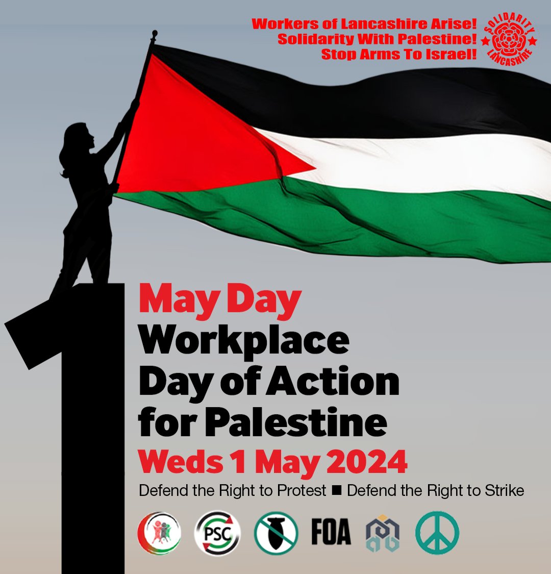 From @STWuk: 'On International Workers’ Day, we call upon workers in all sectors to show their solidarity with the Palestinian people & call for an immediate ceasefire in Gaza'. What can you do? See >stopwar.org.uk/events/may-day… @STWPSR @psclancaster @NWCWU @PCS_Northwest