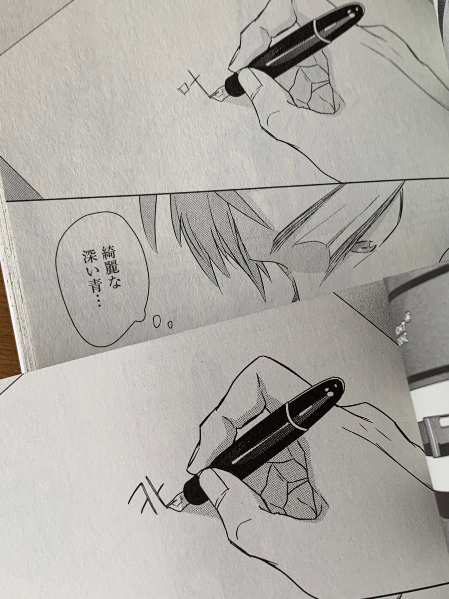 #こわがり君にキスの雨
韓国版の見本誌をいただきました📕✨
韓国版は可愛いミニカードがついています💕
万年筆のシーン、叶はこう描くんですね✒️
以前プレゼントして頂いた万年筆💕本日は叶十の誕生日🌈☔️なので写真撮りました✒️💕
한국 여러분, 잘 부탁드려요!📕🍀✨️