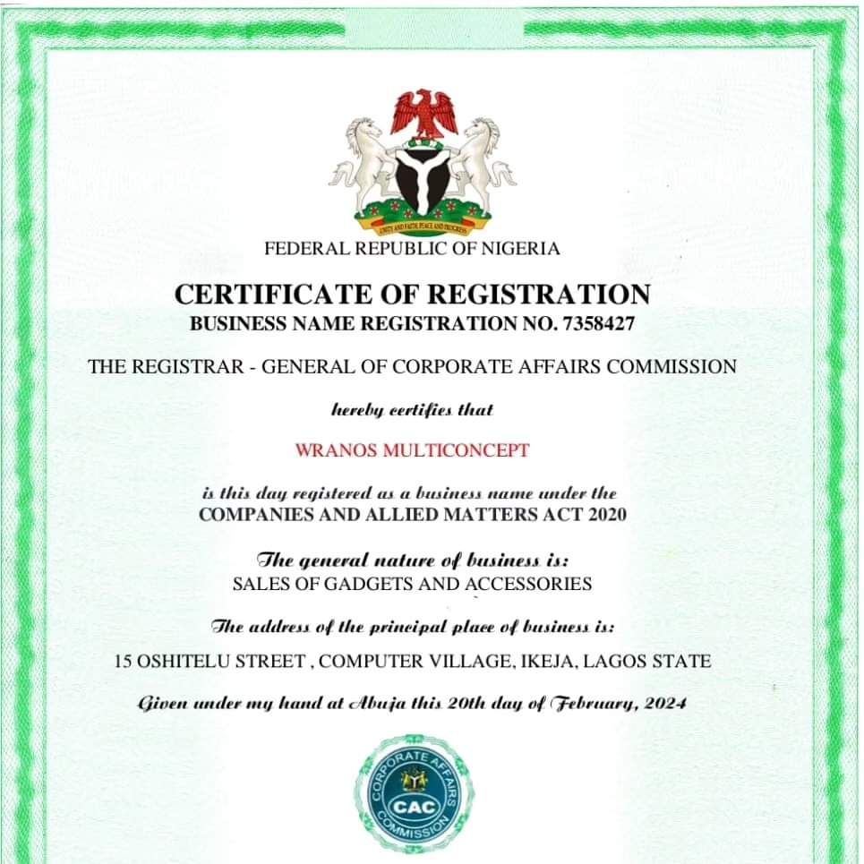 wranoshqs's tweet photo. We've legally owned this business name by acquiring a CAC, don't forget that we accept:

Waybill ✅
Pick up at store ✅
Payment on delivery ❎
Door step delivery available with @speedafng ✅

Location ==> No. 15, oshitelu street mojoy plaza computer village ikeja LAGOS https://t.co/HU0peFmtZF