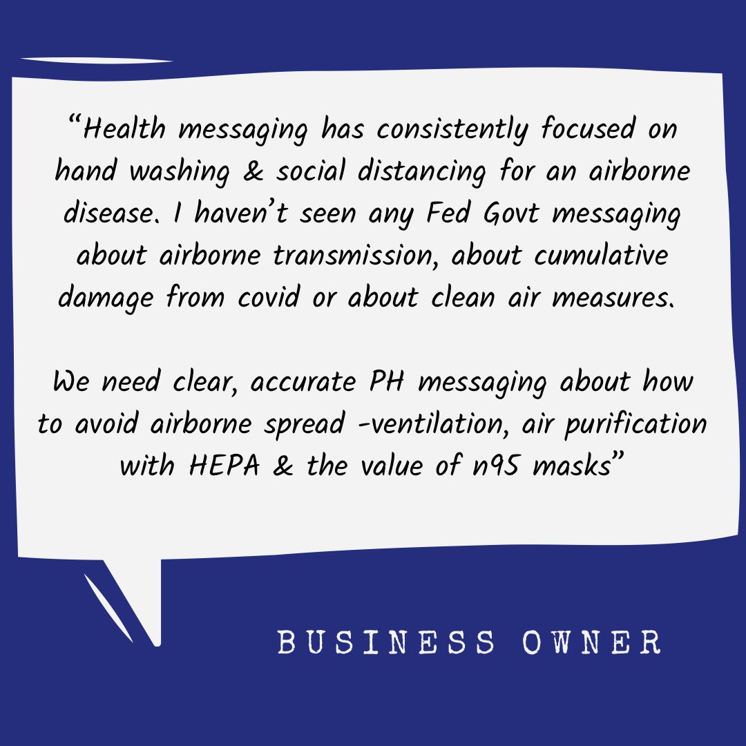 Monster submission quote🧵 a labour of Cleaner Air love Was browsing Cvd Response Inquiry submissions, finding lots of IAQ references & started collecting the panel must not ignore evidence-based Cleaner Air message submitted again & again from a diverse myriad of Australians