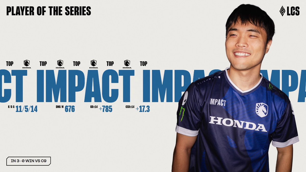 Impact played his way to Player of the Series today! #LCS