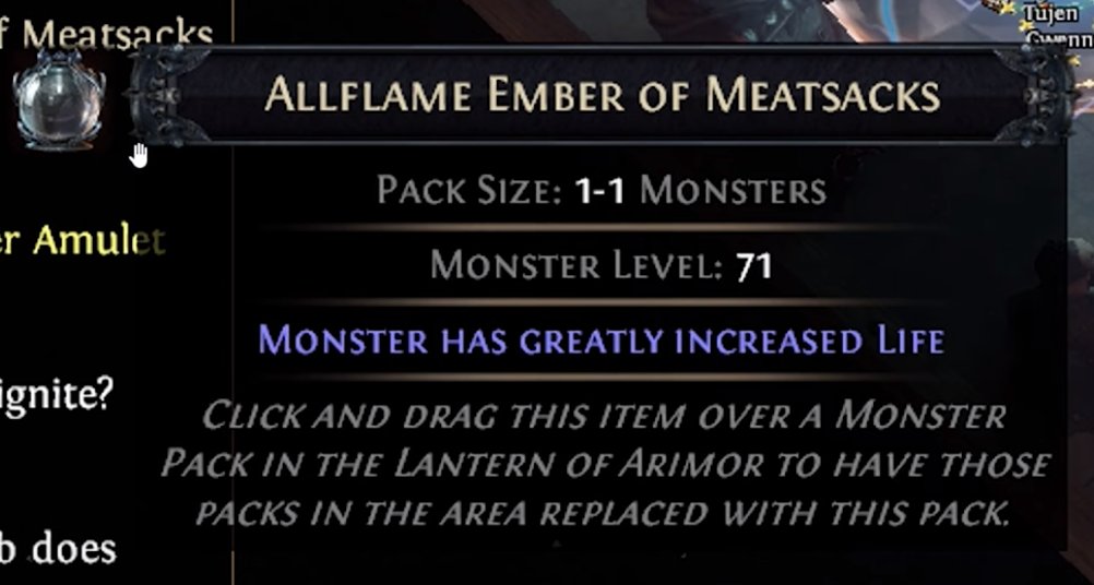 CatmasterOP's tweet image. Yo btw PSA for all those playing DD in @pathofexile last league these Meatsacks couldn't be added to your Desecrate table but now they can and they have much more life and outclass Kitava's Heralds as DD corpses SIGNIFICANTLY (idk about t17 map monsters tho, they might still be+)