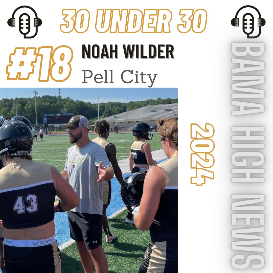 BamaHSNews's tweet photo. @BamaHSNews #30Under30 2024
#18 Noah Wilder (@PellCityFTBL)
Nominated by: @TheJustinAlbert
@noahwild4 @PropstRush https://t.co/LgEYGizB8R