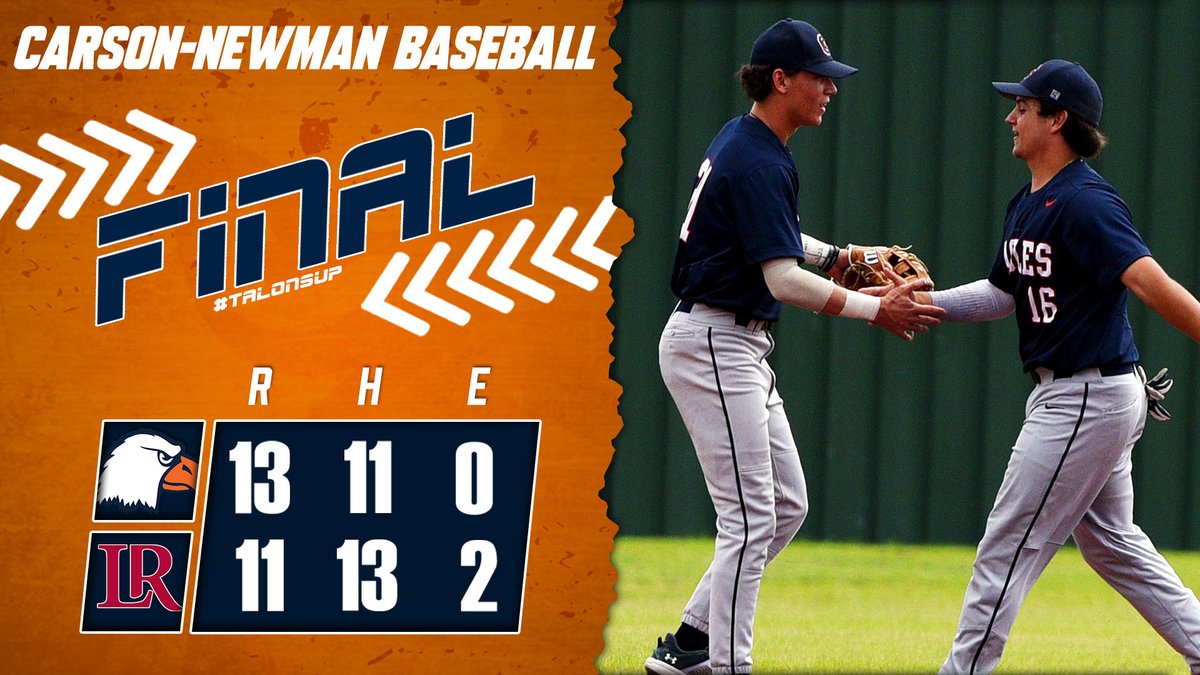 SERIES DUB✅

🦅 <a href="/CNBaseball/">Carson-Newman Baseball</a> 13
🐻Lenoir-Rhyne 11
FINAL
