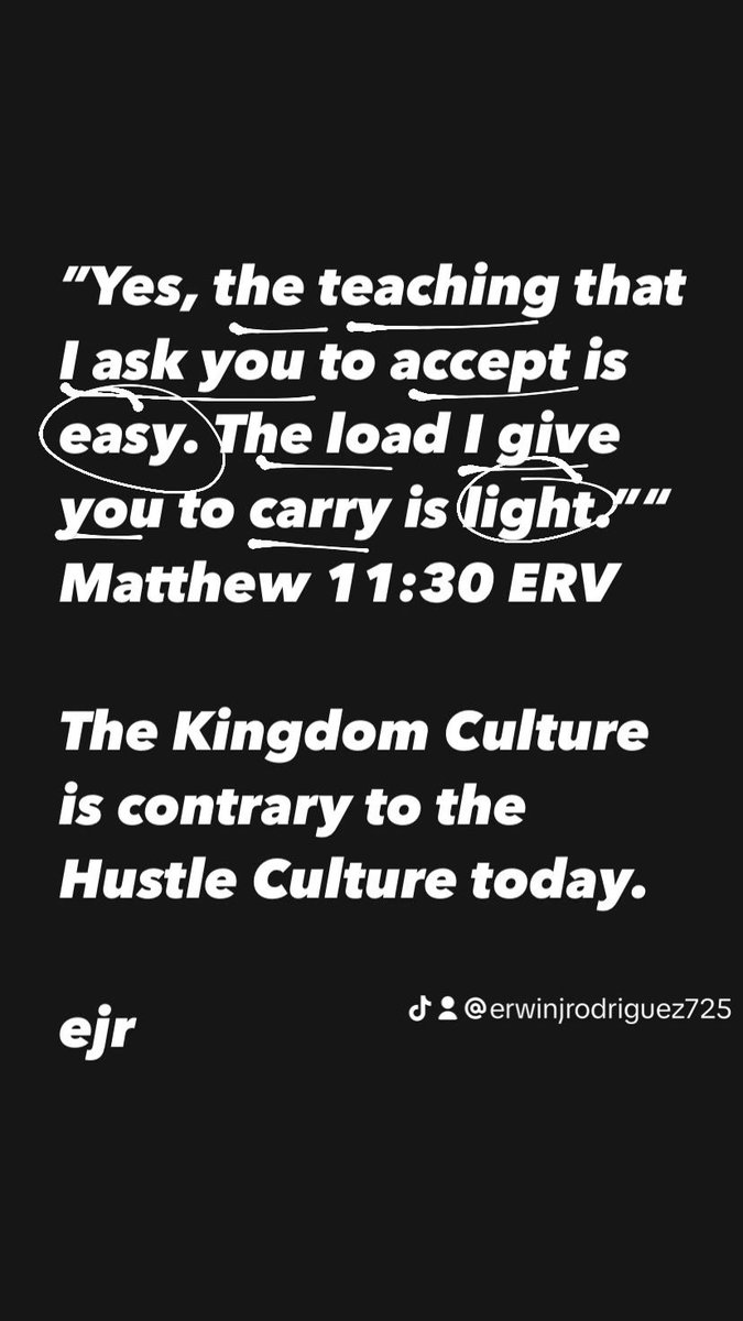 ErwinRodriguez's tweet photo. Authentic Christianity is never too difficult and never too heavy. ✅ 🪶 #wordoftheday #scriptureoftheday #matthew1130 #remaininmeandillremaininyou #jesus #faith #kingdomculture https://t.co/fMP60nDufi