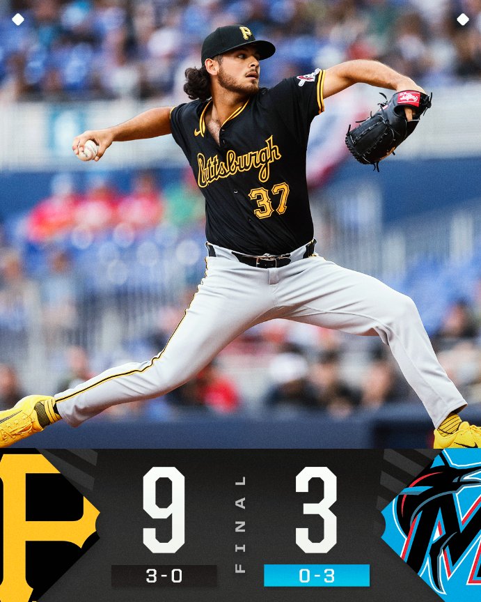 22-year-old Jared Jones earned a W in his MLB debut and the Pirates moved to 3-0!