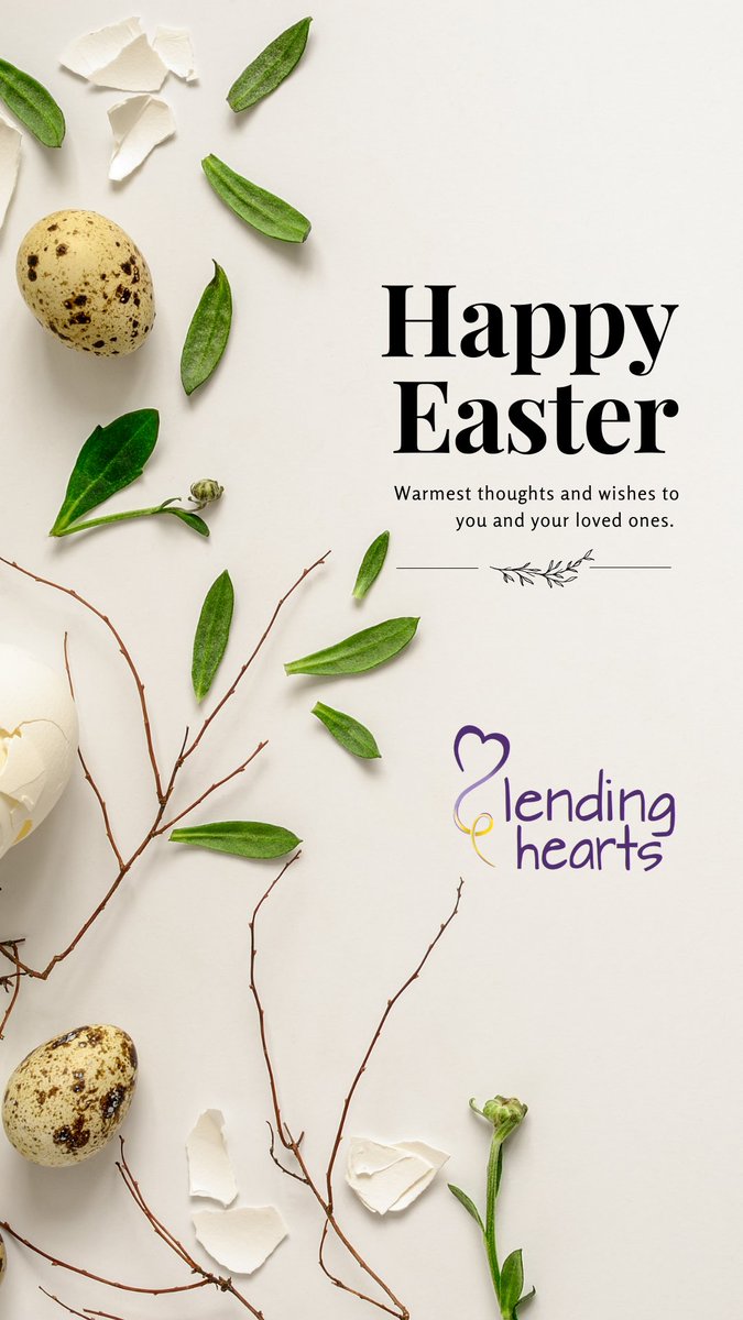 Wishing a happy and blessed Easter to all celebrating today!

#HappyEaster #LendingHearts #cancersupport #survivorship #childhoodcancer #pediatriccancer #AYACancer #adolescentcancer #youngadultcancer #integrativeoncology #wellness #oncology