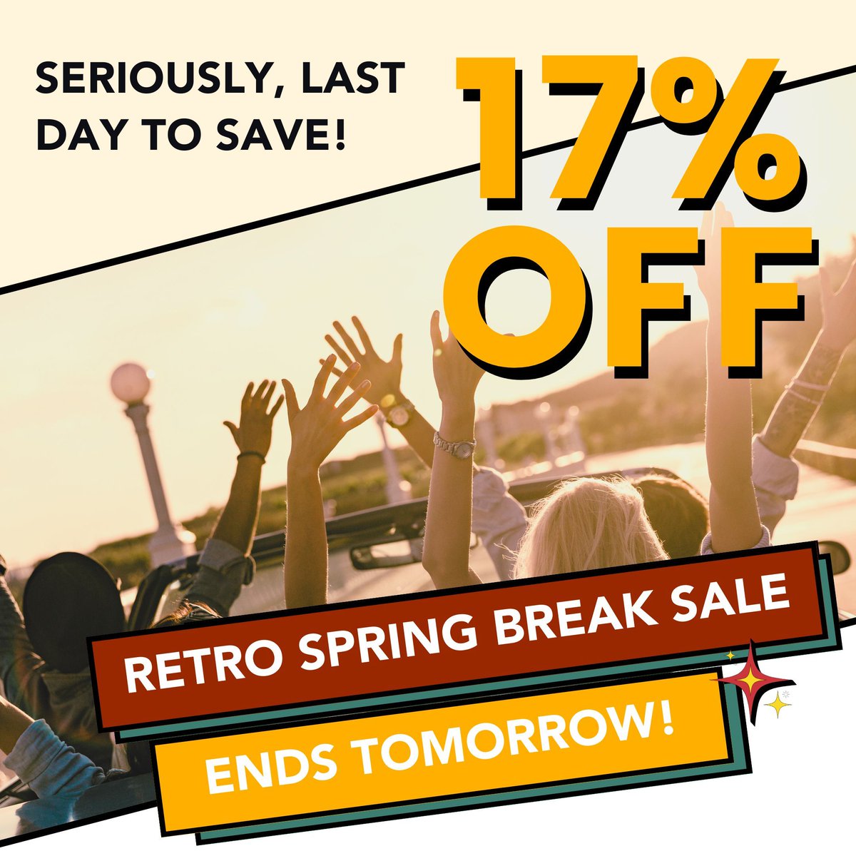 Ever been the one who hears about the epic party the day after? Well, that's tomorrow if you miss our Retro Spring Break Sale.

Save yourself the FOMO and get 17% off top-tier car audio before this sale ends!

Use code SPRING17 at checkout. 

#bavsound #bmw #bimmer #bmwlife #mini