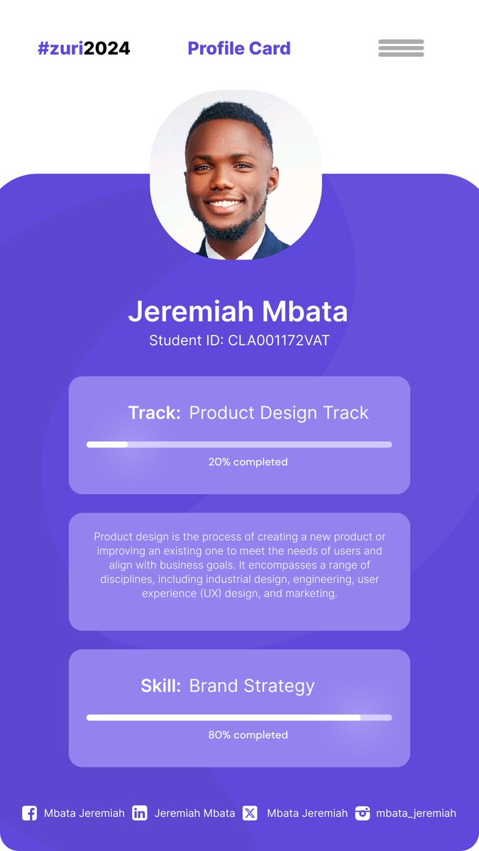 JeremiahMbata's tweet photo. Profile Card
#Zuri2024 https://t.co/1sm0xvdy1t